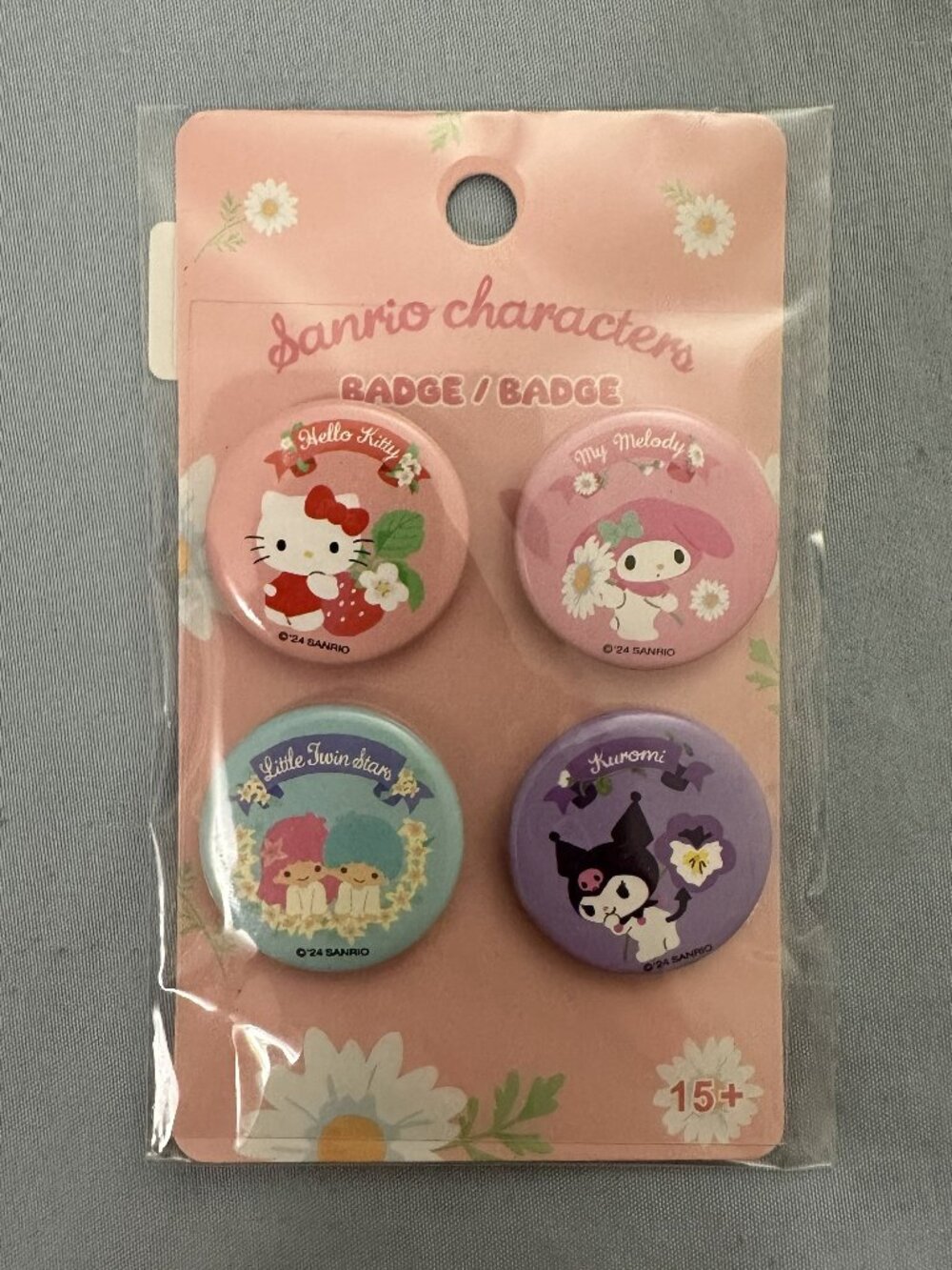 Sanrio Characters Pin Badge Set